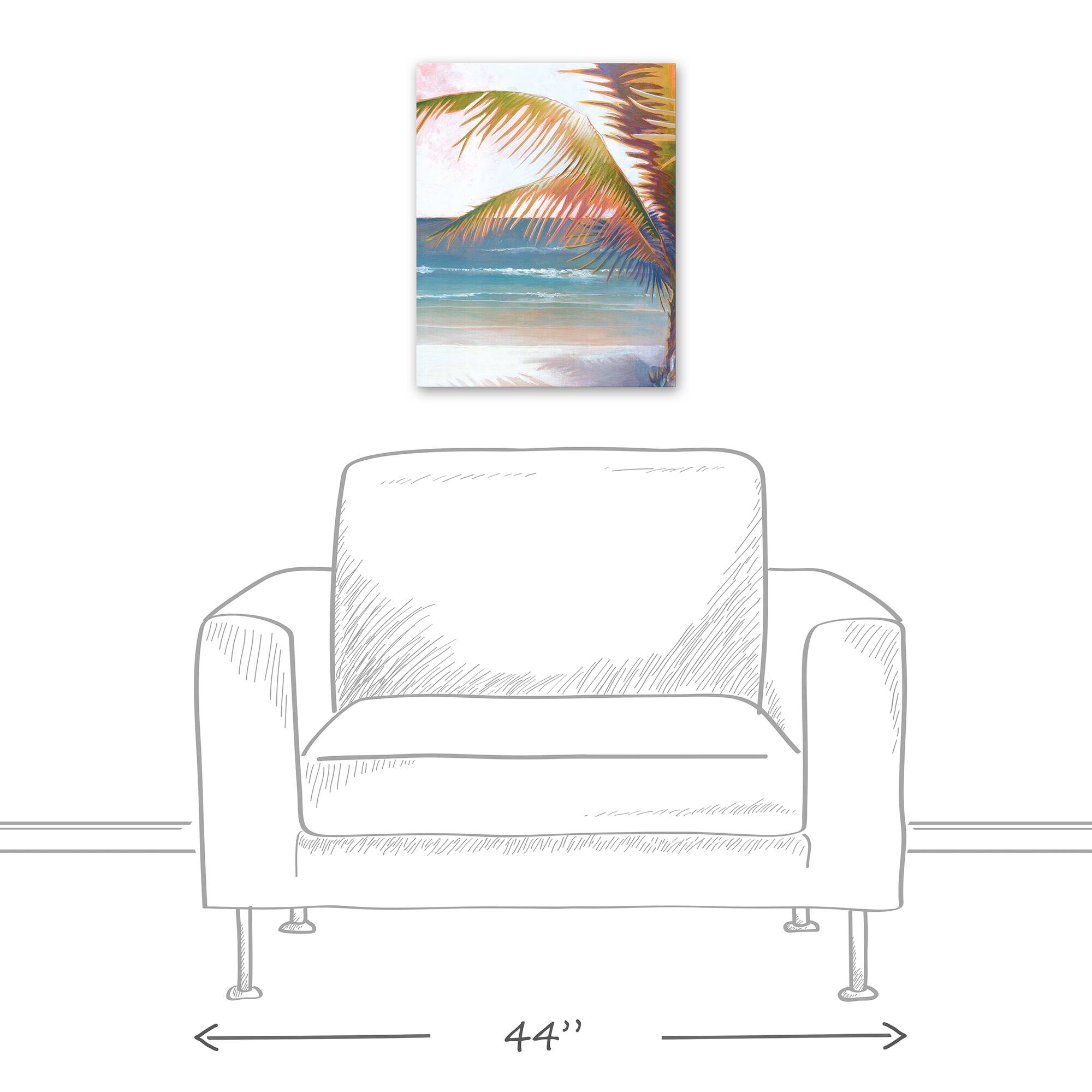 Sunset Palm Canvas Wall Art